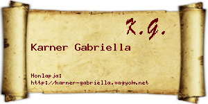 Karner Gabriella névjegykártya